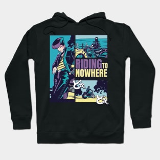 Anime Vaporwave Riding Nowhere Hoodie